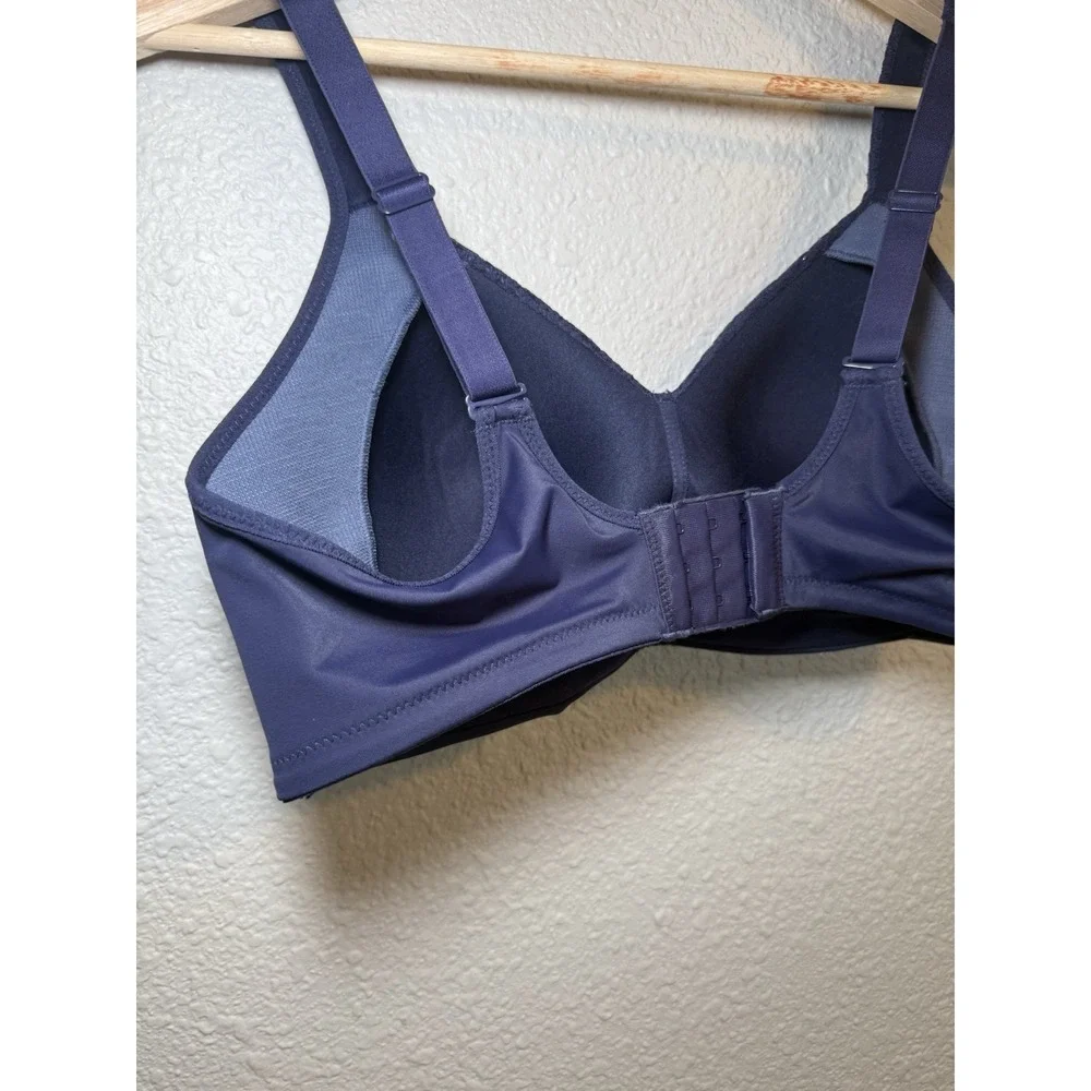 Breezies Modern Sport Contour Sport Bra Navy Blue 38C full Coverage Wire Free